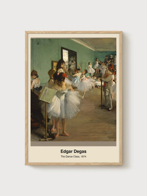 Edgar Degas The Dance Class Poster poster in oak frame