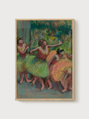 Edgar Degas Dancers Backstage Peeping Vintage Wall Art Poster poster in oak frame