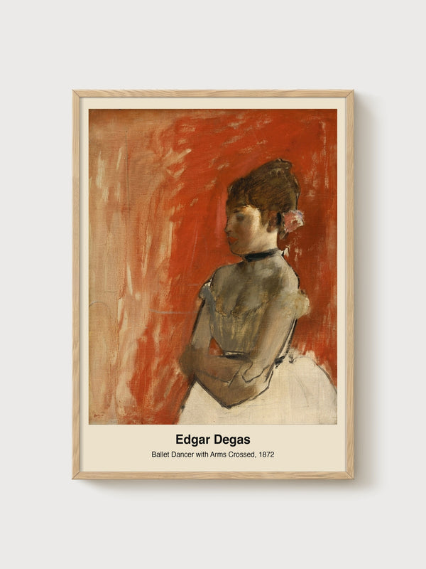Edgar Degas Faceless Portrait poster in oak frame