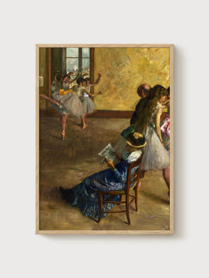 Edgar Degas The Ballet Class Poster poster in oak frame