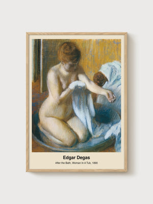 Edgar Degas Faceless Portrait Print poster in oak frame