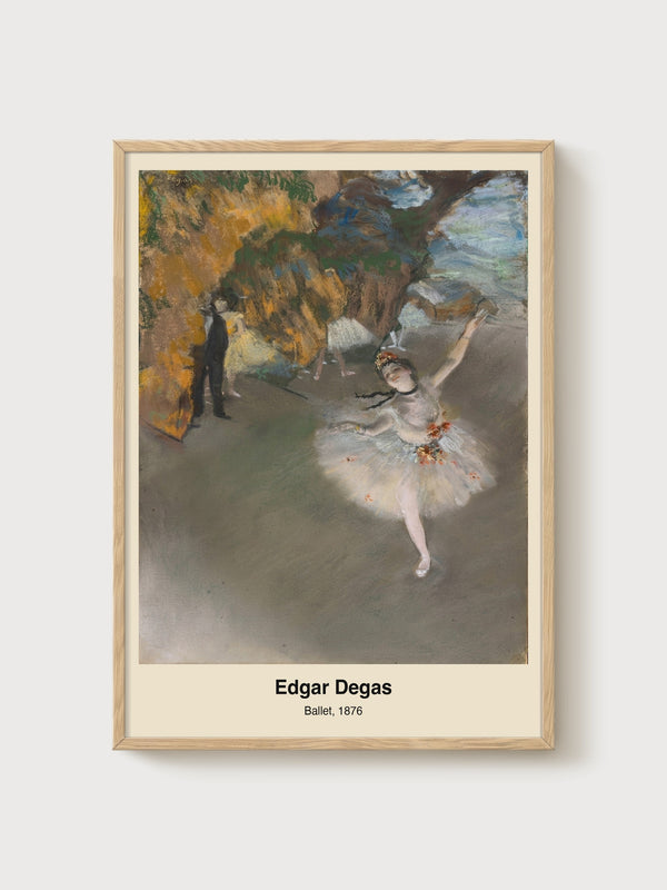 Edgar Degas Ballet Poster poster in oak frame