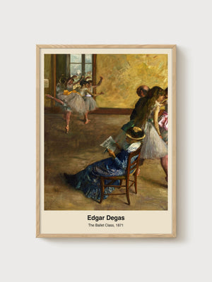 Edgar Degas The Ballet Class Poster poster in oak frame