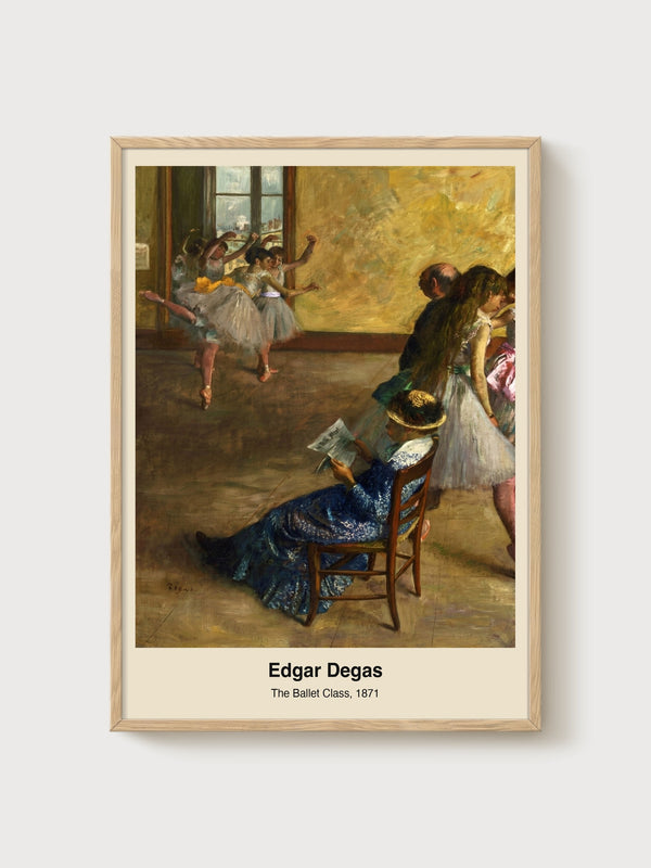Edgar Degas The Ballet Class Poster poster in oak frame