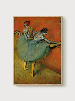 Edgar Degas Dancers at the Barre Poster poster in oak frame