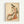 Serene ukiyo-e style portrait of a geisha wearing a richly patterned kimono in pale orange and black, with delicate flower details, displayed as wall art.
