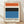 Minimalist Bauhaus poster with geometric shapes in orange, cream, and black on a framed wall display.