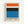 Abstract geometric art print featuring bold orange and blue forms against cream background in modern minimalist style.
