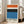 Geometric abstract print in minimalist style, featuring balanced orange, cream, and black forms.