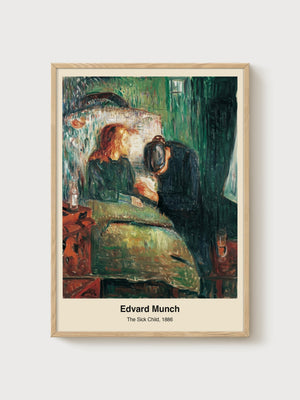 Edvard Munch Poster poster in oak frame