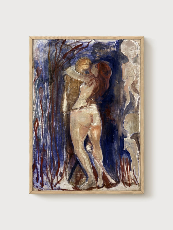 Edvard Munch Poster poster in oak frame