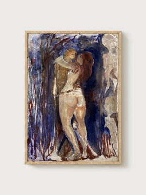 Edvard Munch Poster poster in oak frame