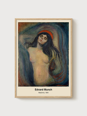 Edvard Munch Halo Poster poster in oak frame