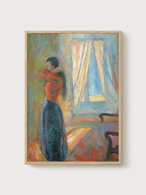 Edvard Munch Poster poster in oak frame