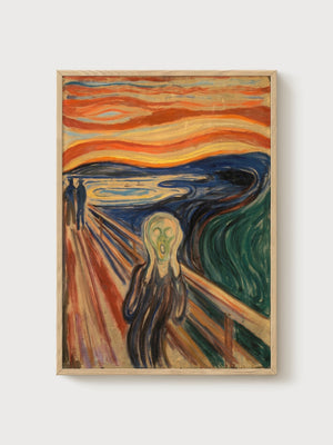 Edvard Munch The Scream Poster poster in oak frame