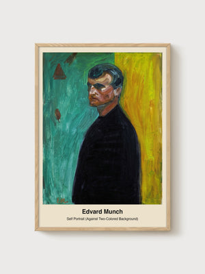 Faceless Portrait Painting poster in oak frame