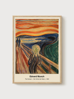 Edvard Munch The Scream Poster poster in oak frame