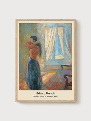 Edvard Munch Poster poster in oak frame