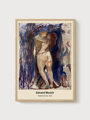 Edvard Munch Poster poster in oak frame
