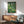 Stylized woodland poster featuring layered mushrooms and trees in a calming palette of sage green, forest green, and pale yellow.