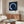 Japandi home decor print showcasing a contemplative indigo enso brushstroke circle, combining Japanese aesthetics with serene minimalist appeal.