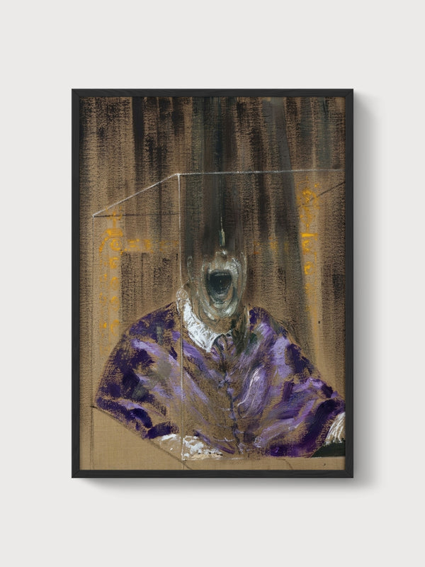 Francis Bacon Head VI Print poster in black frame