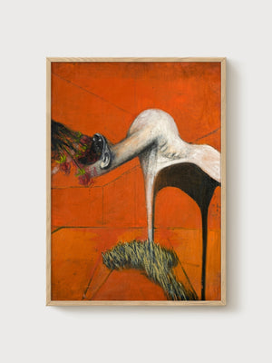 Francis Bacon Fury Print poster in oak frame