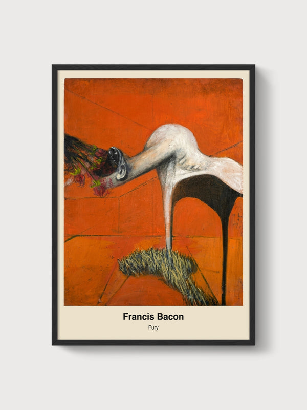 Francis Bacon Fury Print poster in black frame