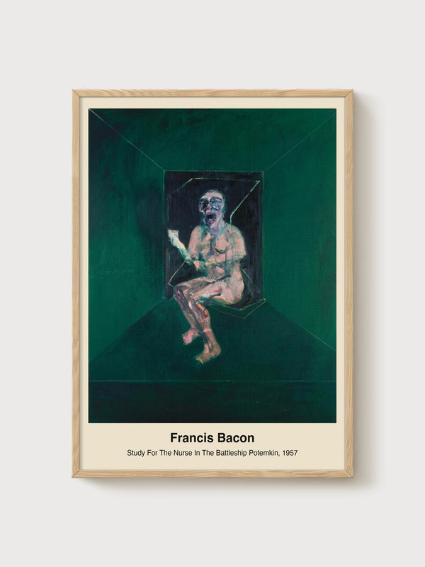 Francis Bacon Print poster in oak frame