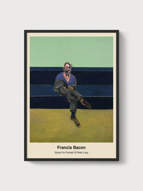 Francis Bacon Study For Portrait Of Peter Lacy poster in black frame