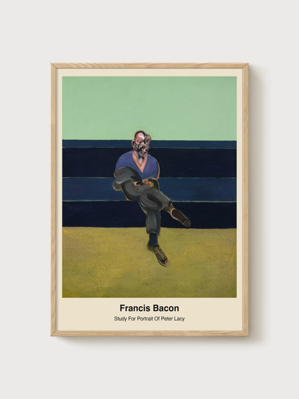 Francis Bacon Study For Portrait Of Peter Lacy poster in oak frame