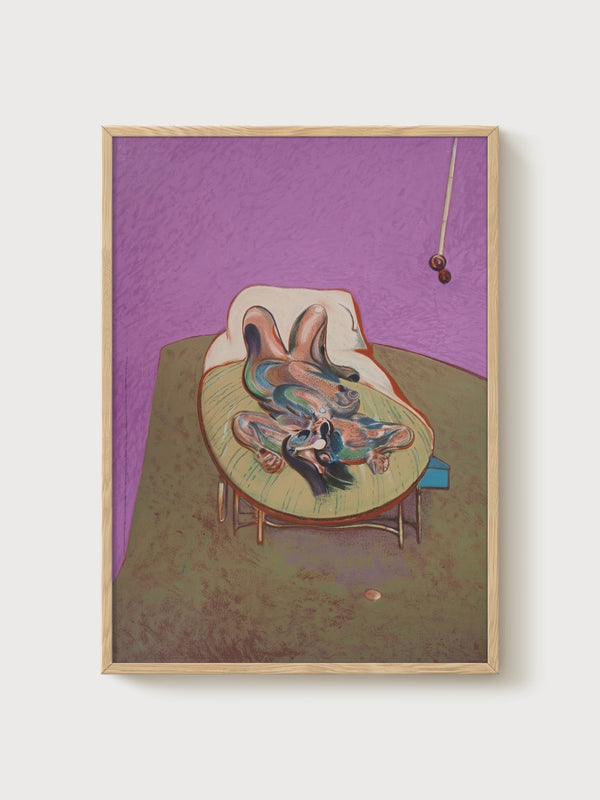 Francis Bacon Print poster in oak frame