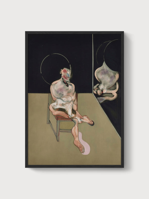 Francis Bacon Seated Figure Poster poster in black frame