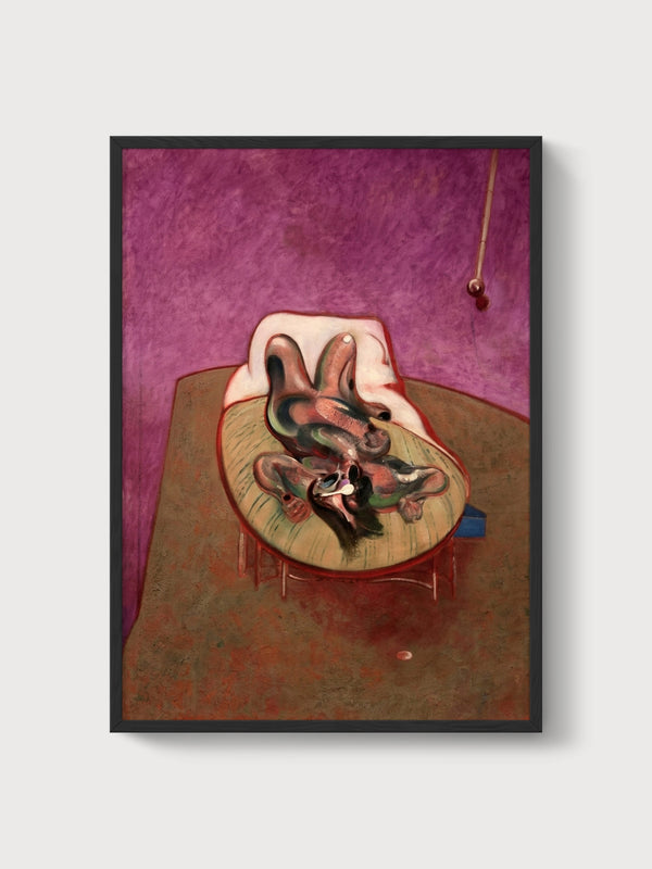 Francis Bacon Lying Figure Poster poster in black frame