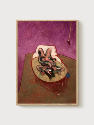 Francis Bacon Lying Figure Poster poster in oak frame