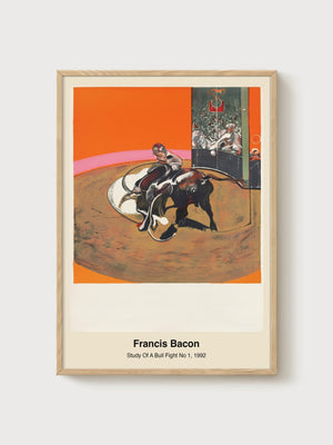 Francis Bacon Print poster in oak frame