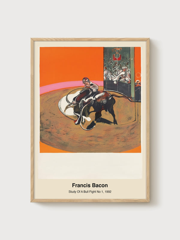 Francis Bacon Print poster in oak frame