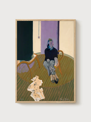 Francis Bacon Print poster in oak frame