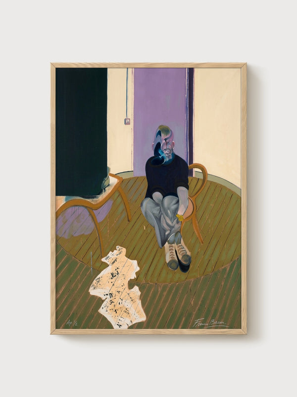 Francis Bacon Print poster in oak frame