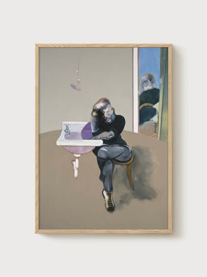 Francis Bacon Study for Self II Print poster in oak frame