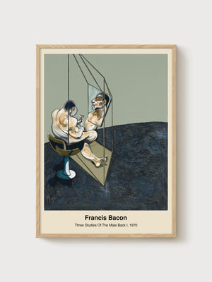 Francis Bacon Print poster in oak frame