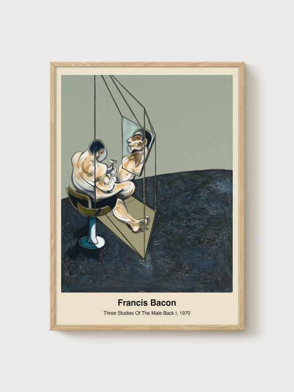 Francis Bacon Print poster in oak frame