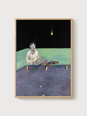 Francis Bacon Portrait Of Lucian Freud poster in oak frame