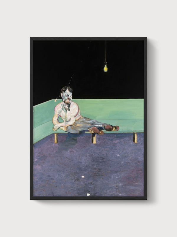 Francis Bacon Portrait Of Lucian Freud poster in black frame