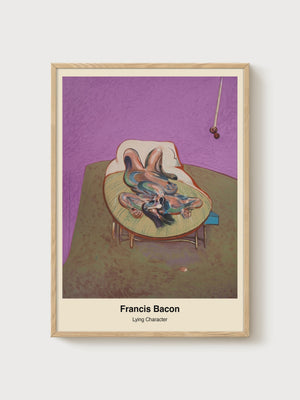 Francis Bacon Print poster in oak frame