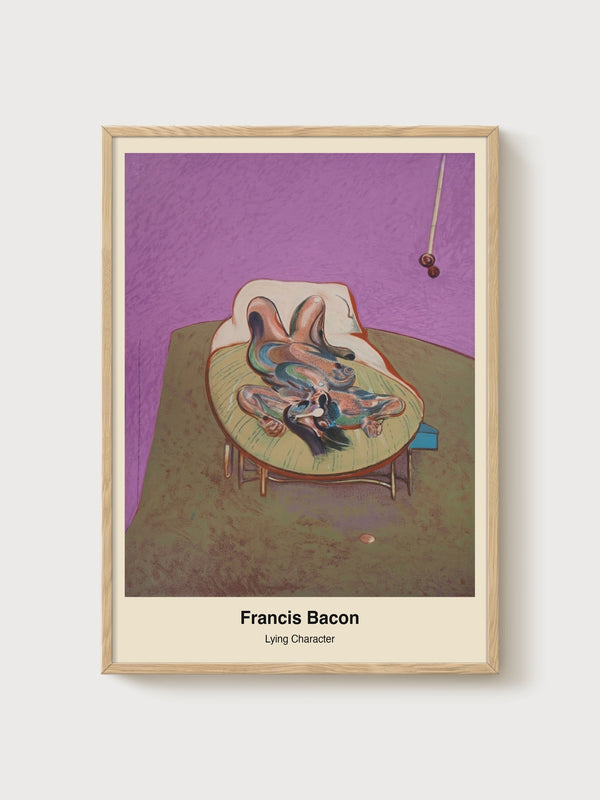 Francis Bacon Print poster in oak frame