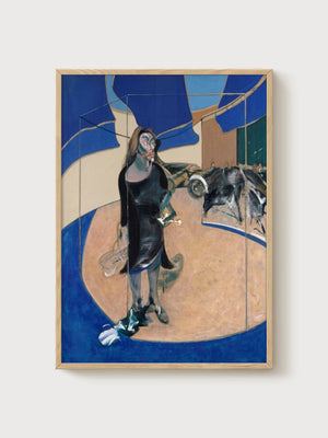 Francis Bacon Print poster in oak frame