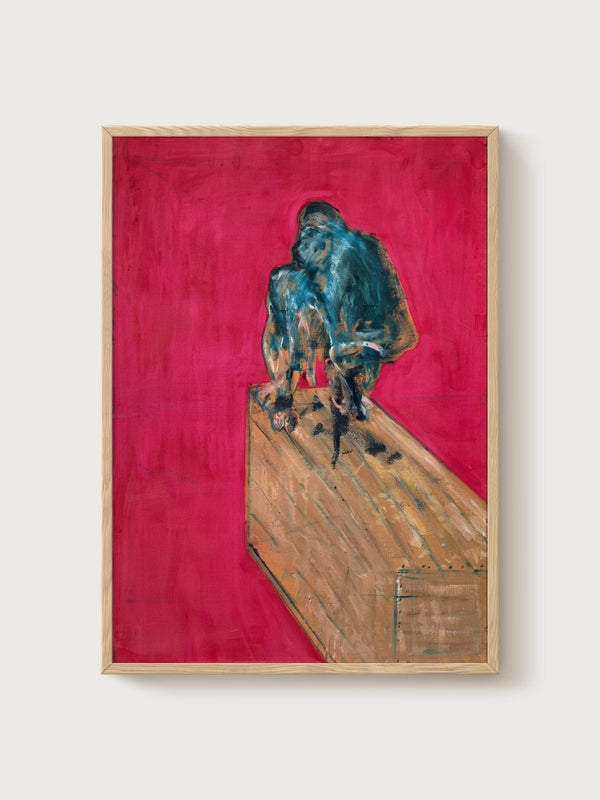 Study for Chimpanzee poster in oak frame