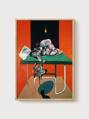 Francis Bacon Print poster in oak frame