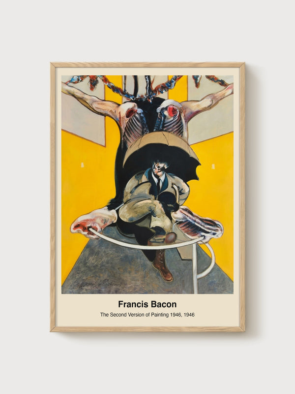 Francis Bacon Print poster in oak frame